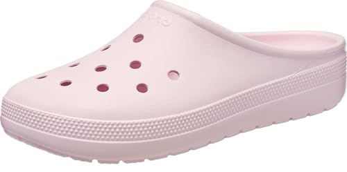 Crocs Unisex-Adult Classic Low Profile Lightweight Slip-On Clogs, Pink Milk, Womens 8, Mens 6, Medium