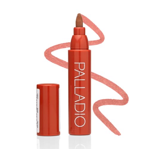 Image of Palladio Lip Stain, Hydrating and Waterproof Formula, Matte Color Look, Long-lasting All Day Wear Lip Color, Smudge Proof Natural Finish, Precise Chisel Tip Marker, Rose
