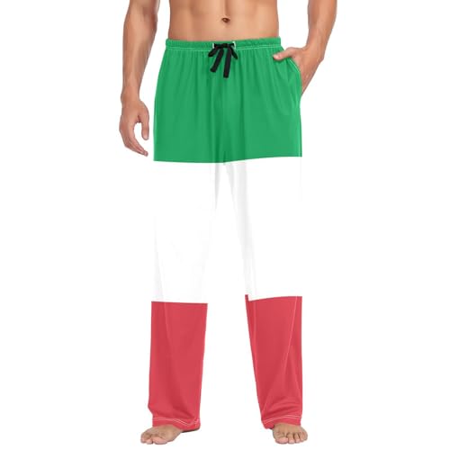 Men's Pajama Pants Casual Sleepwear Breathable Pjs Bottoms with Pocket Drawstring S3