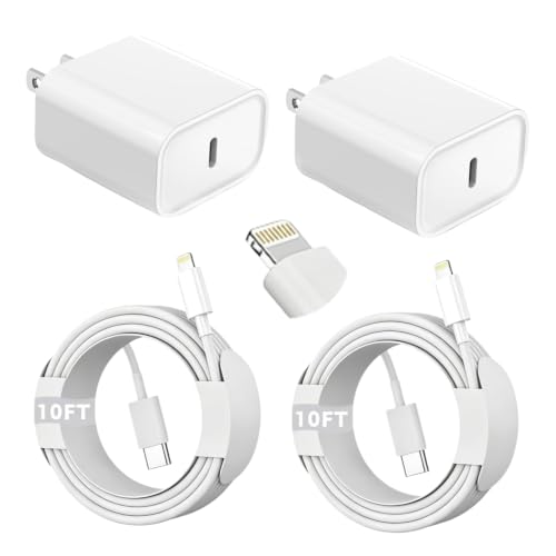 Image of 10FT iPhone Fast Charger [Apple MFi Certified]2Pack Apple PD USB C Chargers