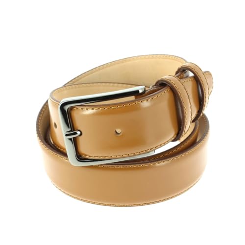 Ceinture Lazio Tony & Paul en cuir marron miel fabriqué en Italie pour homme élégant