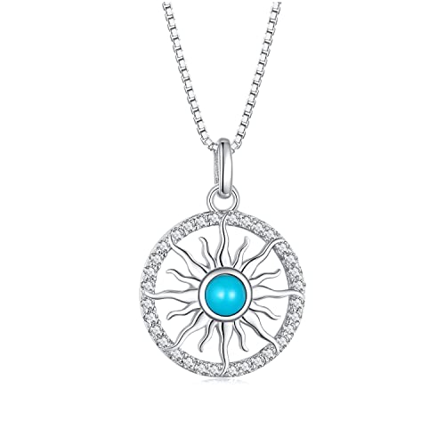 Pendentif Soleil Argent 925 anti-ternissement avec cabochon, fini les bijoux qui s'oxydent