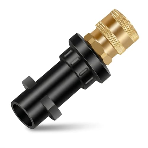 CARAGO Pressure Washer Adapter Compatible with Karcher K-Series K2 K3 K4 K5 K6 K7 1/4 Inch Quick Release Female Connector Brass Jet Washer Extension for Foam Cannon Spray Nozzle & Power Washer Gun