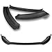Q1-Tech Front Bumper Lip fit for compatible with 2014-2019 Ford Fiesta, Front Bumper Lip Spoiler Air Chin Body Kit Splitter, Unpainted Matt Black ABS, STP-Style)