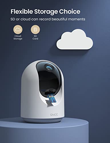 GNCC Pet Camera, Indoor Camera for Baby/Pet/Security with Night Vision, Dog Camera, 2-Way Audio, 2.4G WiFi, 360° PTZ… - Image 7
