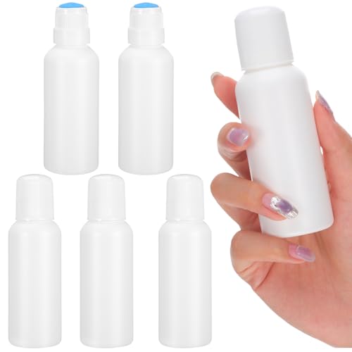 Mikinona Botellas Aplicadoras de Linimentos 100 Ml, Pack 6 Unidades, Plástico Reutilizable Aplicador de Esponja Portátil, Botellas de Viaje para Aceites Esenciales y Líquidos Tópicos