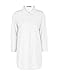 HAOYIHUI Women's Casual Long Sleeve Boyfriend Pocket Shirt Dress Tunic Top(XL,White)
