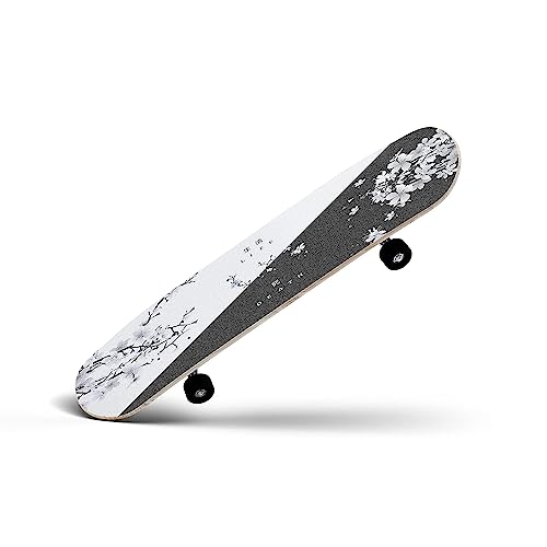 aportt Fita Adesiva Japonesa Flor Longboard Griptape Esportes Ao Ar Livre Preto Branco Skate Fita Ad