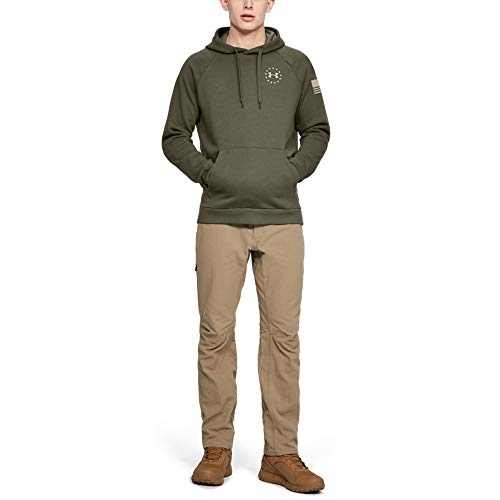 Under Armour Men's Freedom Flag Rival Pull-Over Hoodie , Marine Od Green (390)/Desert Sand , Small #TOP2
