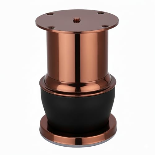 Image of JAGGER JAG410 4 inch INCH SS Steel Furniture Support Leg for Sofa, Bed, Cabinet, Wardrobe & Table | SS Strong & Durable Cabinet Support Leg | Easy Fit, Long-Lasting (6, Rose Gold /Black)