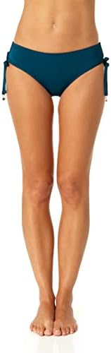 Anne Cole Women's Standard Alex Solid Side Tie Adjustable Bikini Swim Bottom, Deep Sea Blue