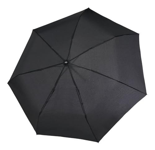 Parapluie pliant Doppler haut de gamme avec poignée ronde en cuir véritable