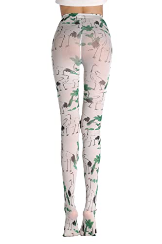 Image of Sahabowi Women Tights, Opaque High Waist Pantyhose, Vintage Control Top Stockings
