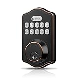 Solity Smart Digital Electric Deadbolt Keypad Lock, Keyless Entry, Auto Lock, 100 Custom Codes, Easy Installation, Exterior Front Entry Door, Residential (Oil Rubbed Bronze, Keypad)