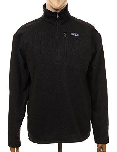 Patagonia Herren M's Better Sweater 1/4 Zip Kapuzenpullover, Black, S