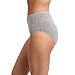 Laura Ashley Women's Cotton Brief Underwear Set, High-Waisted Panties for Women, 5-Pack (US, Alpha, Large, Regular, Regular, Md Heather Grey/Faded Ballet/French Pink/Soft Truffle/Dusted Navy)