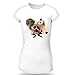 Produktbild Mercedes T-Shirt Ice Age Scrat Clipart Women CAR Auto Tee TOP Black White Short Sleeves (S, White)