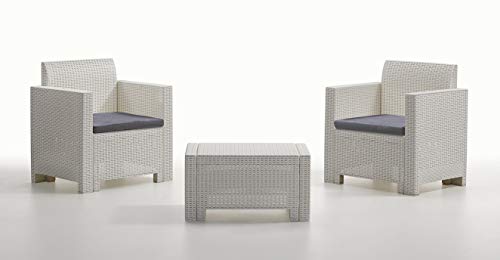 Nebraska Bica Set 155x150x79 cm Bianco