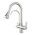 WANFAN Kitchen Sink Faucet with Pull Down Sprayer 2 Handle 3 in 1 Water Filter Purifier Faucets Brushed Nickel 0195SN