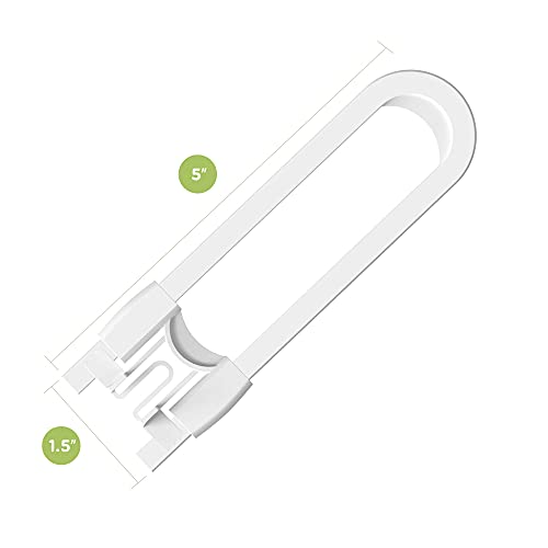 Cabinet Handle Locks (8-Pack) 5 1/4 Inch By Skyla Homes - Stock Clearance - Multi-Purpose Child Safety Lock Best For Baby Proofing Strong Abs Free Plastic Knob Cover Child Proof Cabinet Latches #TOP7