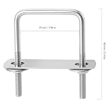 SYUTBOU 12 sztuk śrub pałąkowych M6 ze stali nierdzewnej, 50 x 80 mm srebrny pałąk U z gwintem z nakrętkami i podkładkami, śruba pałąkowa do mocowania rur