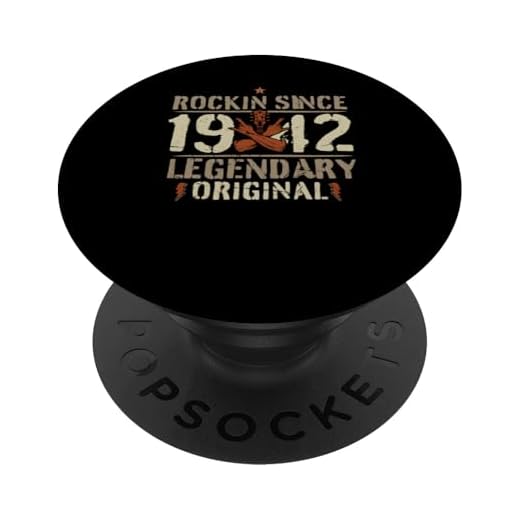 1942 vintage 80 cumpleaños rock and roll heavy metal regalo PopSockets PopGrip Intercambiable