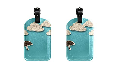 Preisvergleich Produktbild Waterdrops Clouds Gepäckanhänger aus PU-Leder, 2 Stück