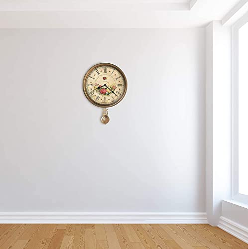 Howard Miller Savannah Botanical Vii Wall Clock 620-440 – Antique Brass Pendulum, Brass Finished Bezel, Quartz Movement, Automatically Adjust To Daylight Savings #TOP1