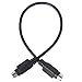 Harlotte 1 Feet FT/11.81in Mini PS/2 Keyboard Mouse Cable Cord 6 Pin Male to Male M/M for PC Linux -