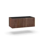 Aqa Design base portalavabo 1 cestone, sotto lavabo da bagno frontale in MDF cannettato, mobile sottolavabo, nr1 cassetto con scorrimento e chiusura soft - Rovere - 90x45x35 cm