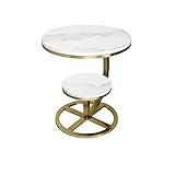 Photo Gallery uemlle tavolino in marmo, tavolino da divano a forma di c, tavolino nordico con ripiani rotondi a 2 livelli, tavolini da caffè compatti, per camera da letto e casa(size:50 * 50 * 55cm,color:oro) Photo Gallery uemlle tavolino in marmo, tavolino da divano a forma di c, tavolino nordico con ripiani rotondi a 2 livelli, tavolini da caffè compatti, per camera da letto e casa(size:50 * 50 * 55cm,color:oro)