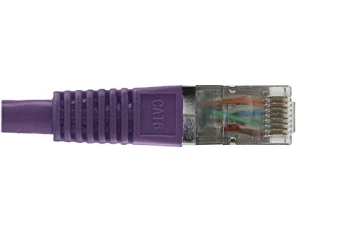 Cable patch CAT6 10 pies blindado SF Cable morado miniatura 2