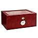Cave À Cigares, Peut Contenir 50 Cigares, Boîte À Cigares Faite À La Main, Cave À Cigares De Luxe avec Humidificateur Et Hygromètre, Accessoires pour Cigares (Color : Red, S : 38 * 28 * 19cm)