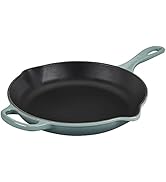 Le Creuset Cast Iron Signature Iron Handle Skillet, 10.25" (1-3/4 Qt), Sea Salt