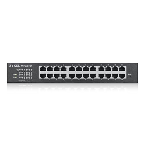Zyxel Switch Gigabit 48 ports | Gestion intelligente | Montage en rack avec 2 ports SFP | VLAN, IGMP, QoS | Garantie à vie [GS1900-48]