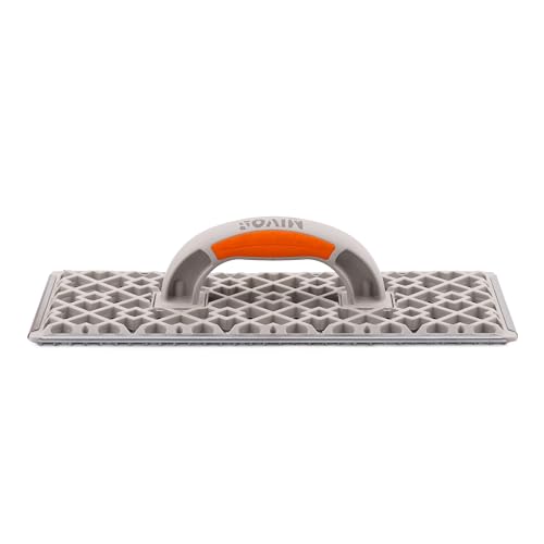 MIVOS Schleifbrett - Raspelbrett für Styropor - Reibebrett mit verzinktem Stahlblech-Raspelbelag - 380 x 155 mm - Egalisierungsbrett - Schleifer - Handschleifer