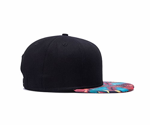 Image of Quanhaigou Snapback Hat for Men Women,Hip Hop Style Colorful Flat Bill Hats Teens Adjustable Baseball Cap