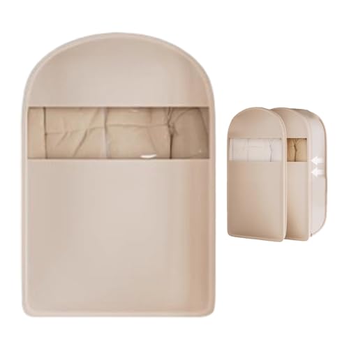 Garment Bags for Hanging Clothes with Clear Window, Self-Compressing Space Saving Hanging Clothes Organizer for Coats, Jackets, Suits, Closet Storage4