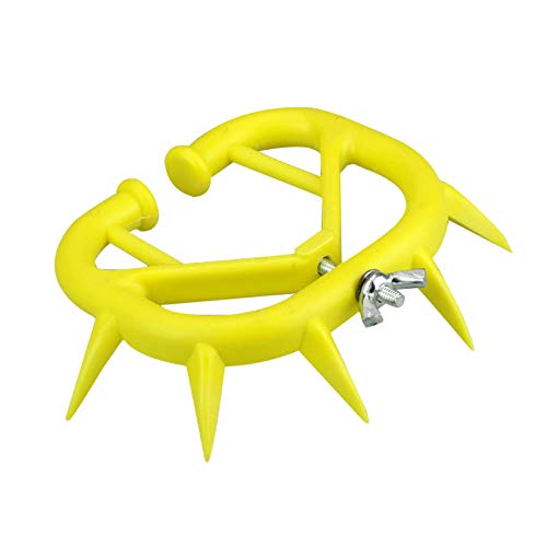 MODUODUO Calf Weaner Cow Nose Thorn Thick 10pcs Plastic Cattle Nose Rings Milk Sucking Preventer (Yellow)