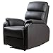 HOMCOM Fauteuil de Relaxation inclinable avec Repose-Pied Ajustable revêtement synthétique Brun foncé
