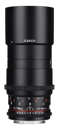 Rokinon Cine DS 100mm T3.1 ED UMC Full Frame Telephoto Macro Cine Lens for Olympus, Panasonic & BlackMagic Micro Four Thirds Cameras