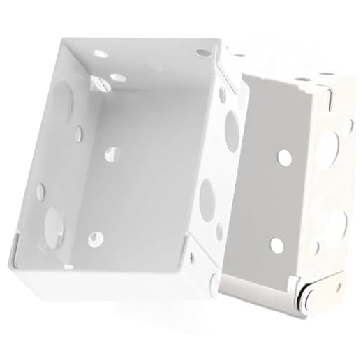 Pair of White Metal Box Mounting Brackets