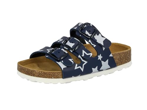 Lico Unisex Kinder Bioline Star Pantoletten, Marine Weiß, 34 EU