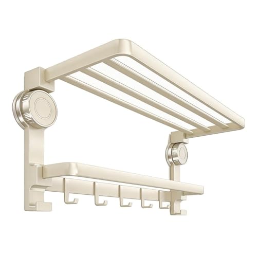 Toallero plegable negro de acero al carbono inoxidable con 2 barras para baño 2