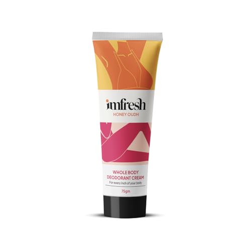 Image of imfresh Honey Oudh | Deodorant Cream For Whole body | Long Lasting Odour Control | Helps in brightening underarms | Alcohol-Free | No Aluminium /No Parabens 75gm.