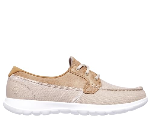 Skechers Skechers Women's On-The-Go Walk Lite - Coral Boat Shoe, Natural, 11
