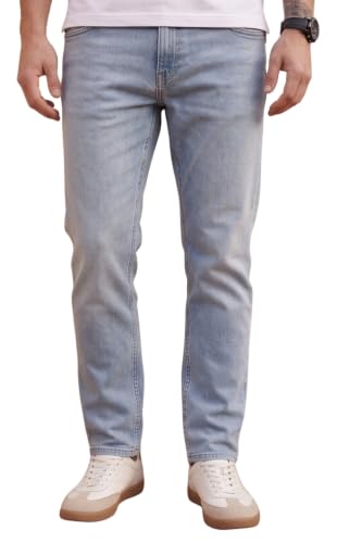 Image of Louis Philippe Men's Smart Fit Stretch Fabric for Comfort Premium Wash Aesthetic Authentic Twill and Durable Jeans
