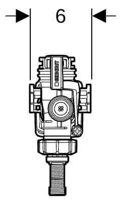 Geberit 240.700.00.5 Filling Valve Type 383 for Surface-Mounted Cistern, White/Blue - Image 3