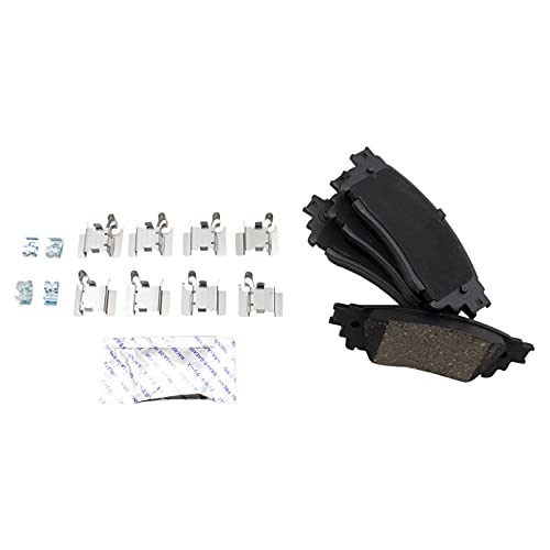Image of TRQ Rear Brake Pad and Rotor Set Ceramic Compatible with 2022-2023 Toyota Camry