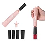 BRILLIRARE Electric Nail Lacquer Shaker, Glue Shakers for Eyelash Extensions Supplies, Nail Polish Mixer with Connector and 4 Calibers, Electric Liquid Evenly Shakers Time Saving Handsfree Tool-Pink